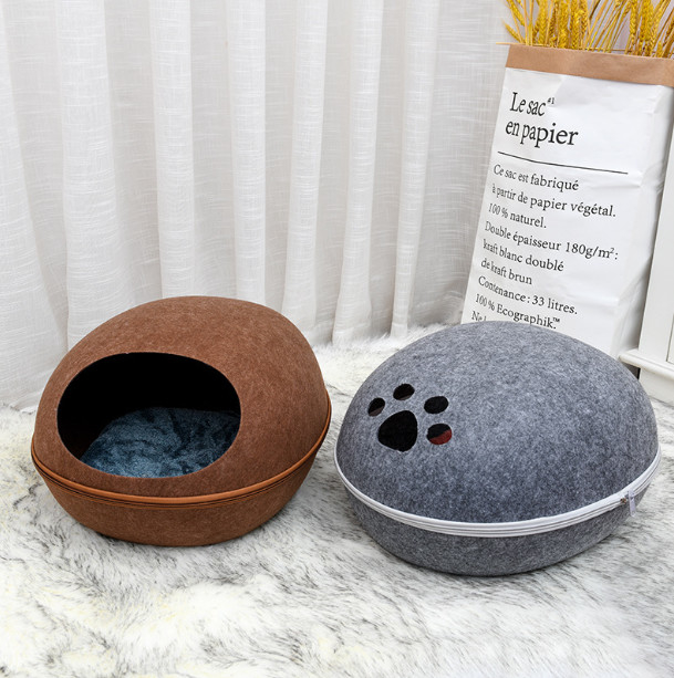 Handmade 100% Merino Fleece Cat Bed For Kittens