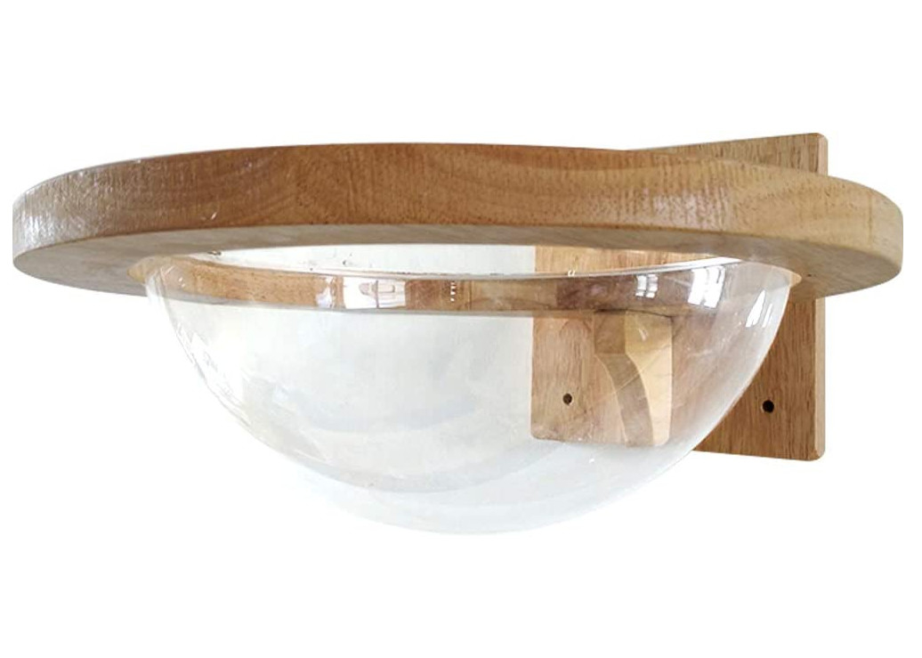 Mounted Wooden Cat Space Clear Capsule Sphere Cat Bed