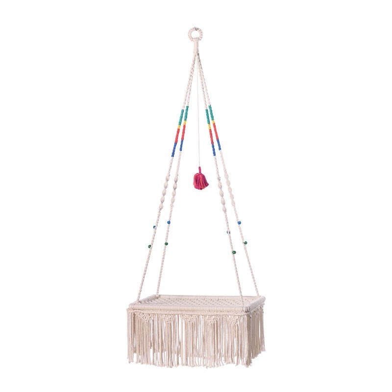 Tapestry Lace Cat Bed Cotton Rope Swing Chair Bohemian Cat Hammock