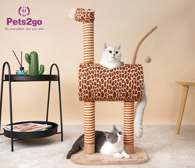 Indoor Giraffe Shaped 0.9kg Cat Climbing Frame