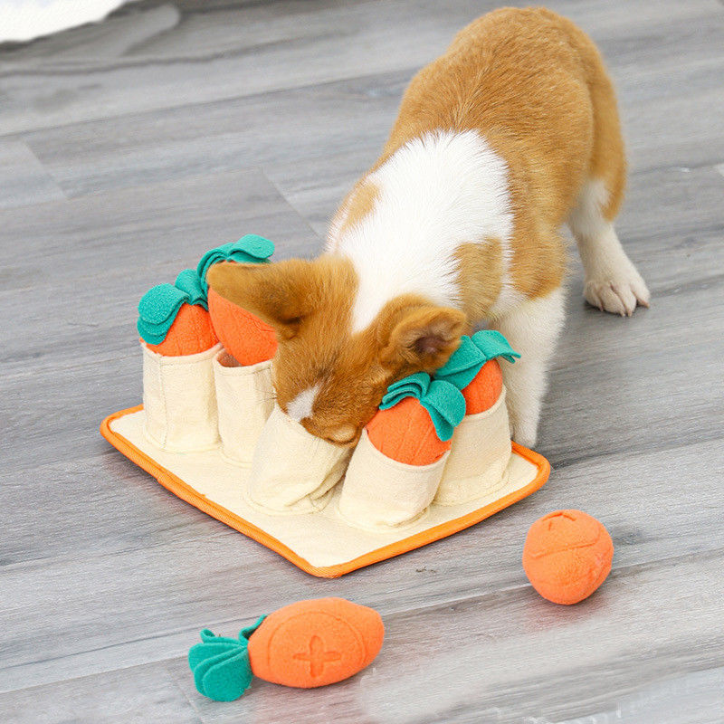 Bite Resistant Pull Out Radish Fleece Felt Dog Sniff Toy
