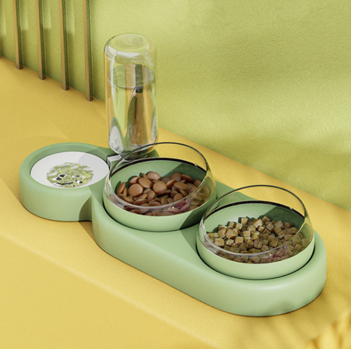 Raised Ceramic Smart Dog Food Dispenser PP AS Material