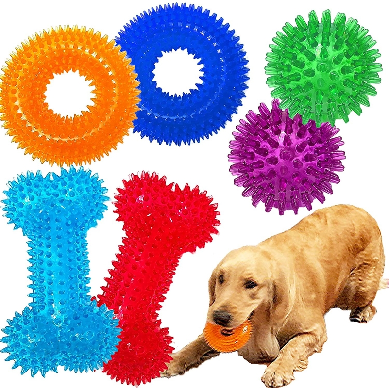 TPR Chewy Rubber Squeaky Balls Toys For Dogs Small