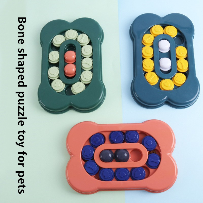 Pet Products Amazon New Bone Type Pet Puzzle Feeding Toys Dog Puzzle Toys Interactive Slow Food