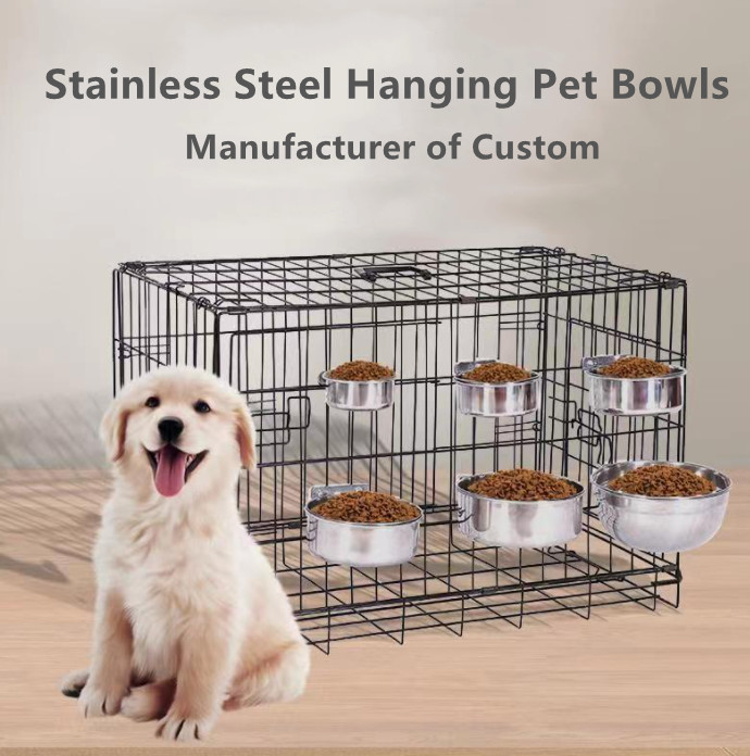 dog Bowls Collapsible Customized Height Wall Mounted Elevated Pet Feeder
