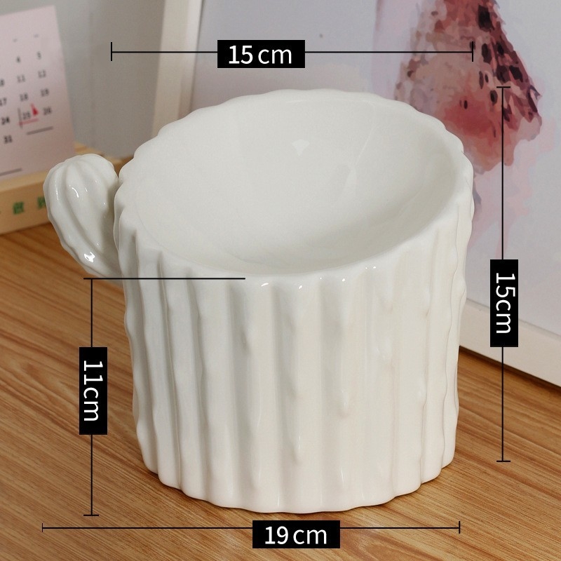 Cat Bowl Porcelain To Protect Cervical Vertebrae Cactus Dog Cat Food Bowl From Spilling Pet Drinking Bowl