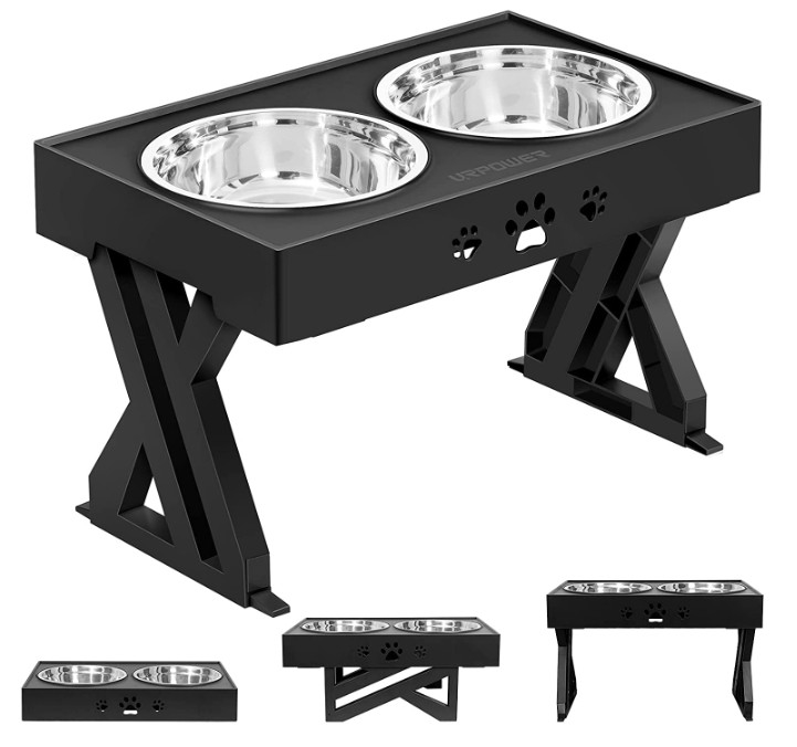 Elevated Dog Bowls Adjustable Raised Dog Bowl For Small Medium Large Dogs And Pets