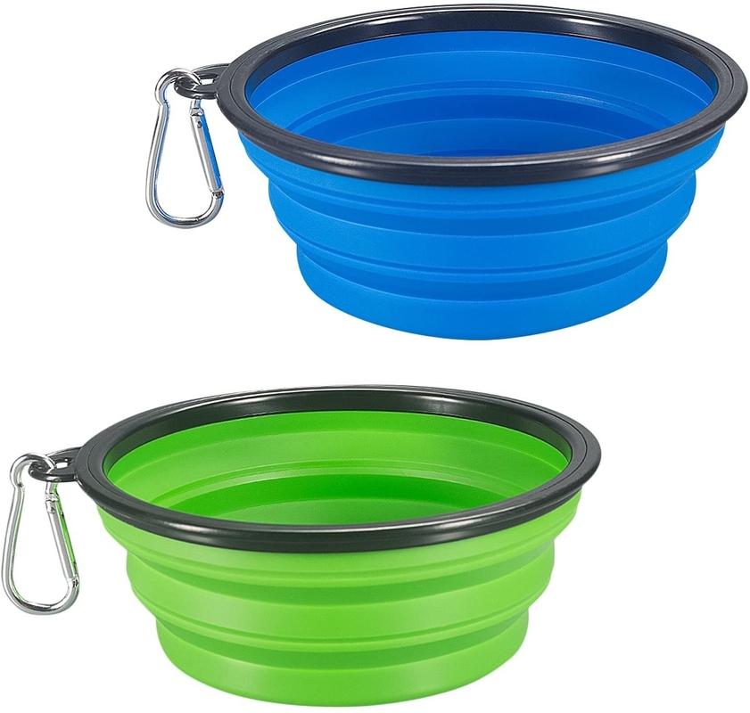 Extra Large Size Collapsible Dog Bowl, Foldable Expandable Cup Dish for Pet Cat Food Water Feeding Portable Travel Bowl