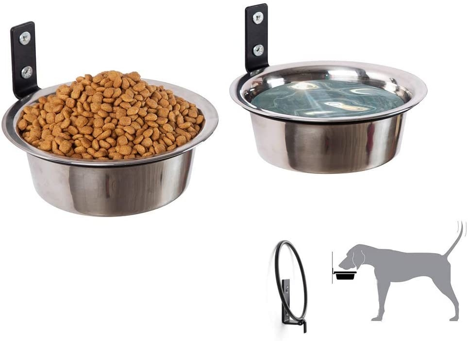 Collapsible Wall Mounted Pet Feeder Customized Height
