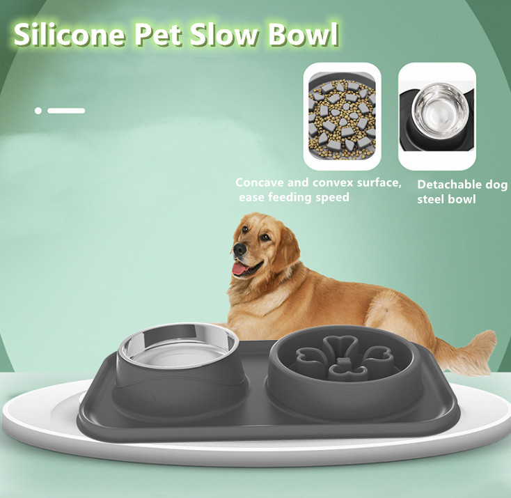 Slow Feeder Food Puzzle Dog Bowls with Lick Mat