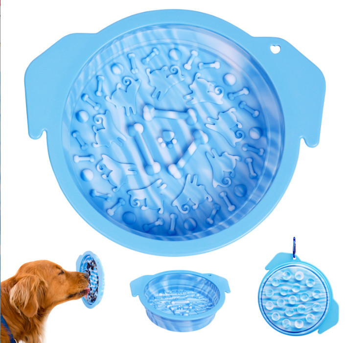 Dog Cat Lick Mat,Licking Pads with Suction Cups & Spatula Calming Slow Feeder Licking Pad for Dogs Traveing
