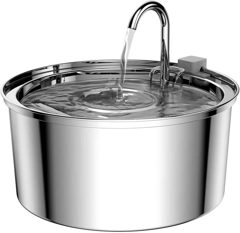 Automatic Dog Water Fountain Stainless Steel Pet Dispenser 3.2L