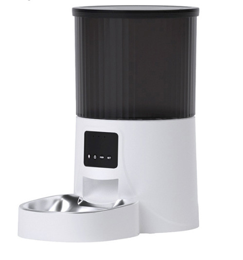 Smart Ceramic Automatic Cat Feeders Double Raised With Camera