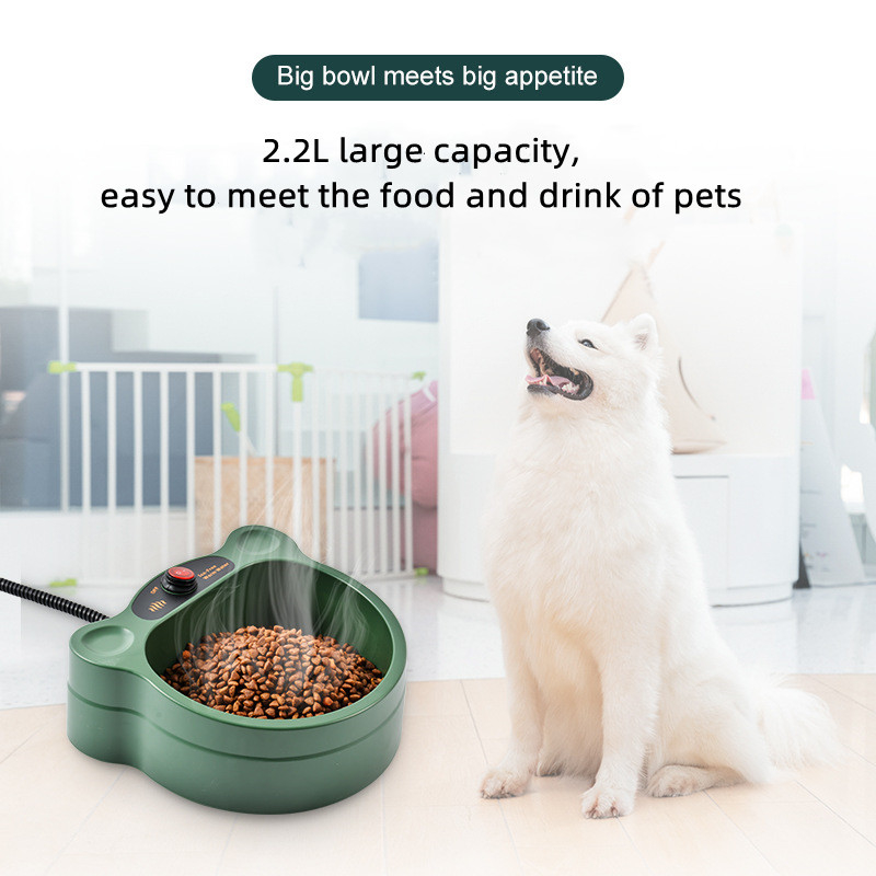 Stainless Steel Pet Feeder Bowls Intelligent Heat Preservation