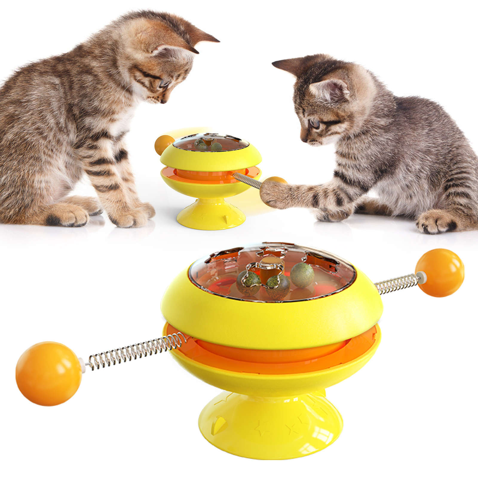 circular turntable cat toy