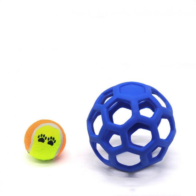TPR Hollow Anti Biting Stretching Pet Rubber Ball Educational